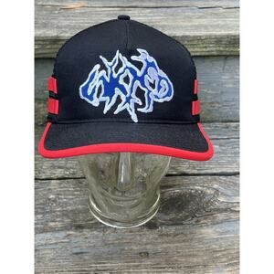 WKND Static Skateboards Trucker Hat Mesh Snapback Cap Black Red Graffiti
